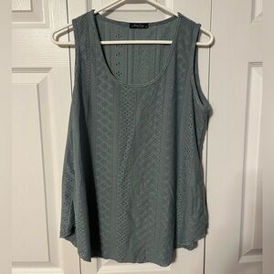 Elegant Teal Sleeveless Top